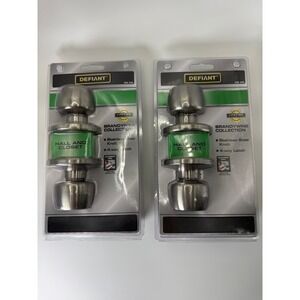 Defiant Door Knob 2 Pack Brandywine Stainless Steel Hall Closet Modern Hardware